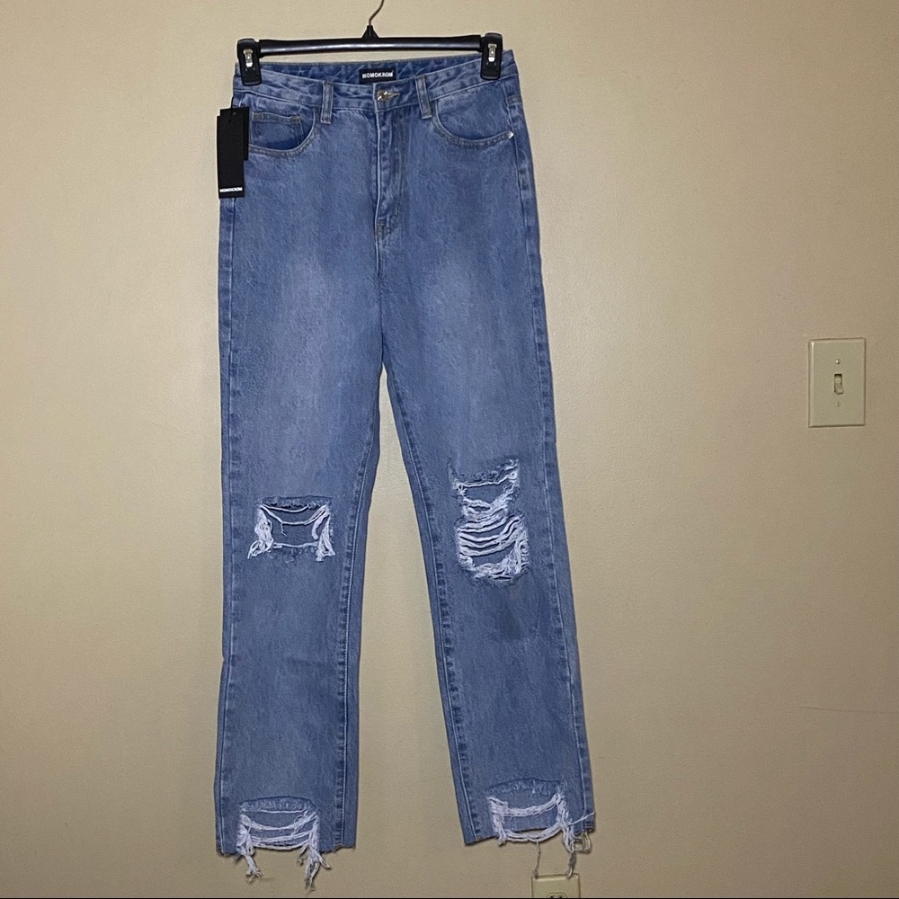 Dollskill Distressed Straight Leg Jeans